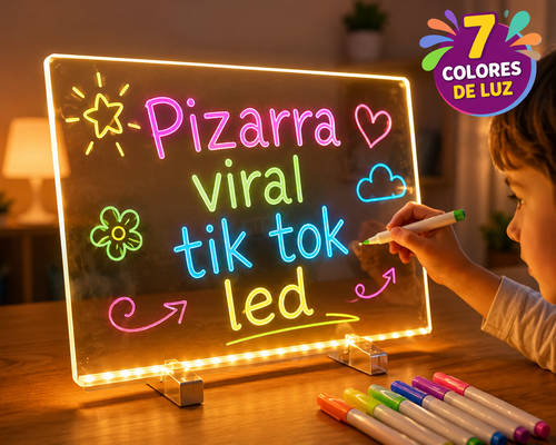 Pizarra Lampara LED Acrílica +7 Colores